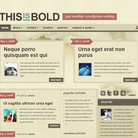 WordPress Šablona Bold