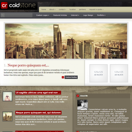 WordPress Šablona ColdStone