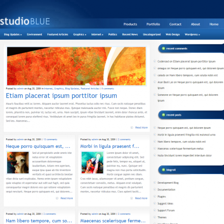 WordPress Šablona StudioBlue