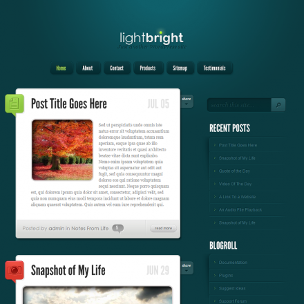 WordPress Šablona LightBright
